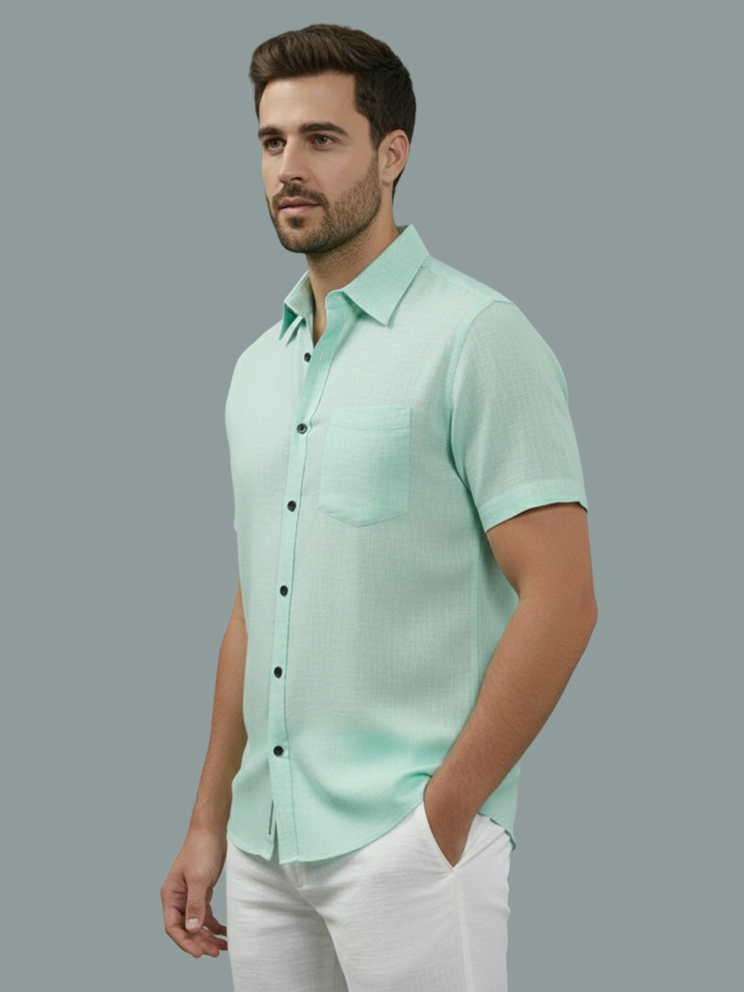 BULL FIRE Half Sleeve Spread Collar Cotton Regular Shirt for men