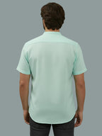 BULL FIRE Half Sleeve Chinese Collar Cotton Regular Fit Shirt For Men