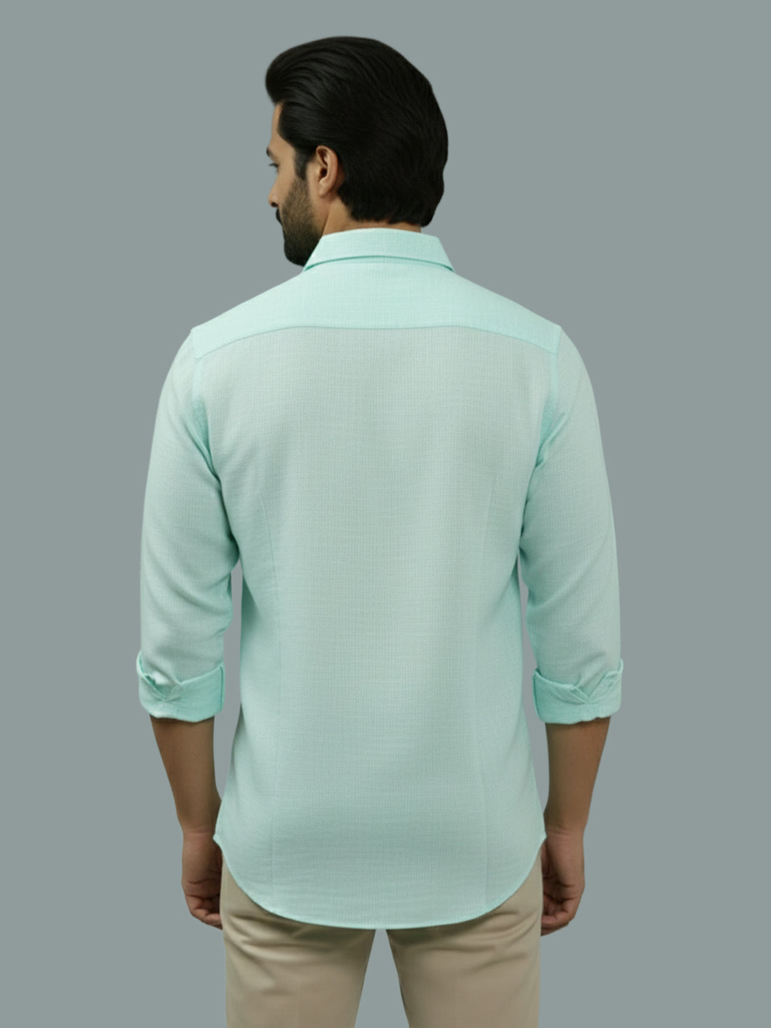 BULL FIRE Spread Collar Full Sleeve Cotton Regular Fit  Shirt for Men