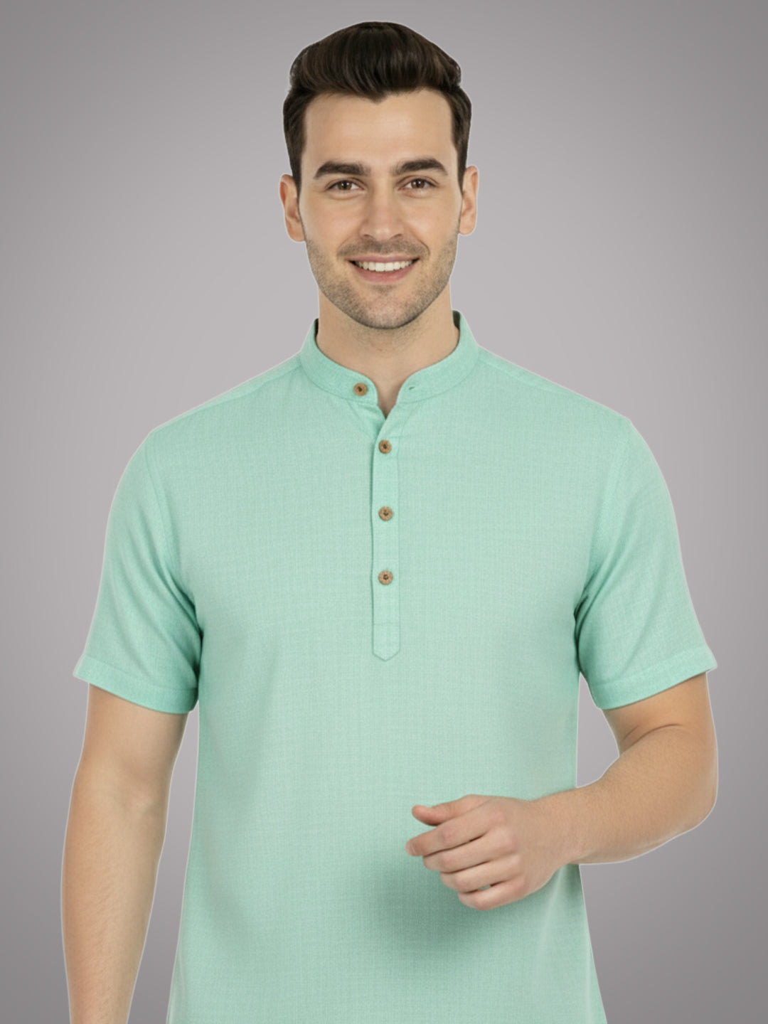 BULL FIRE Half Sleeve Kurta Regular Fit for Men