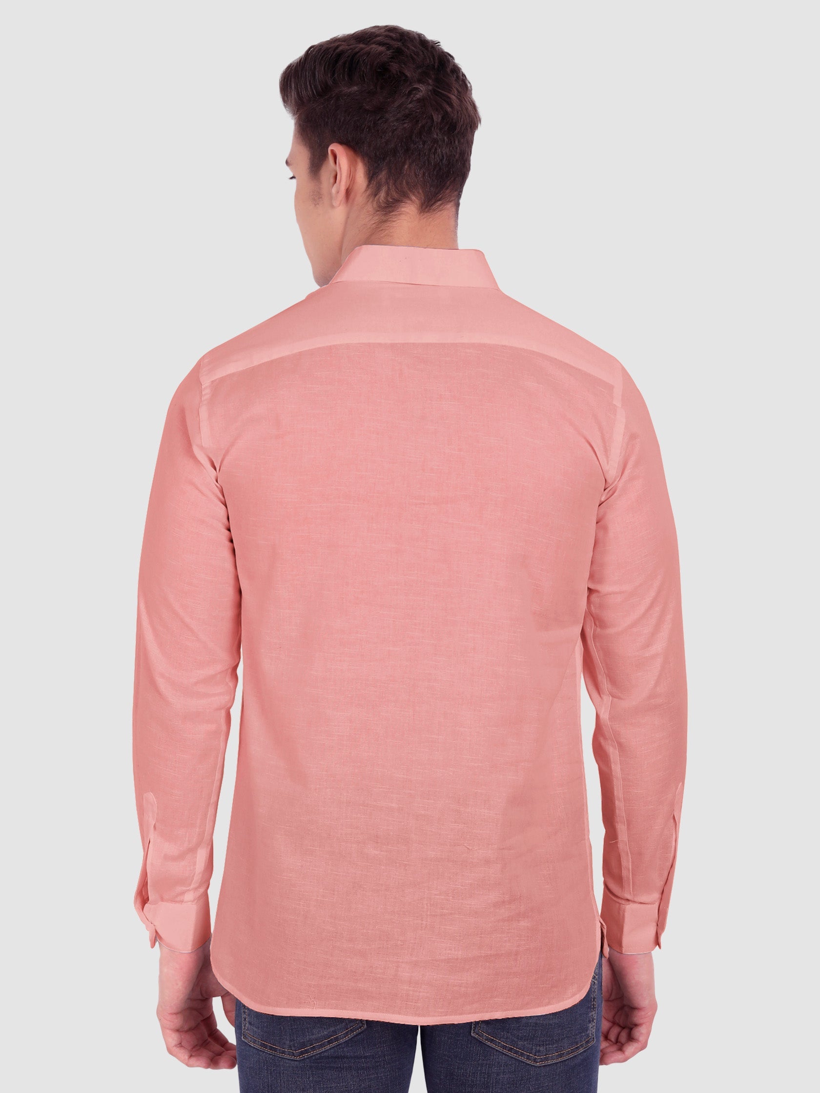 BULL FIRE Men Full Sleeve Roll Up Sleeve Style Spread Collar Pure Cotton Kurta