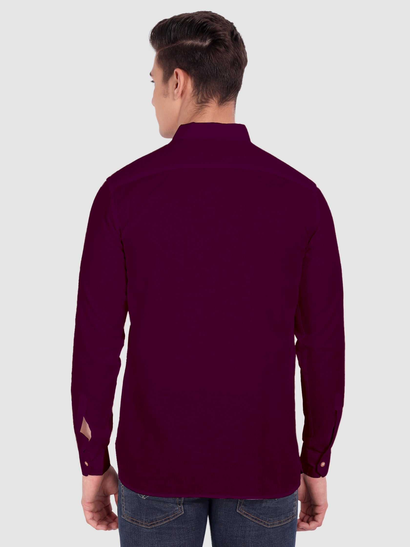 BULL FIRE Men Full Sleeve Roll Up Style Chinese Collar Cotton Kurta