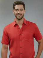 BULL FIRE Half Sleeve Spread Collar Cotton Regular Shirt for men