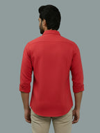 BULL FIRE Spread Collar Full Sleeve Cotton Regular Fit  Shirt for Men
