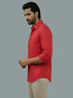 BULL FIRE Spread Collar Full Sleeve Cotton Regular Fit  Shirt for Men