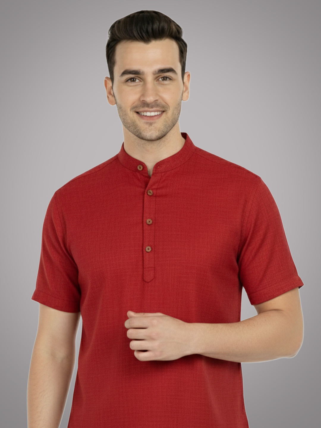BULL FIRE Half Sleeve Kurta Regular Fit for Men