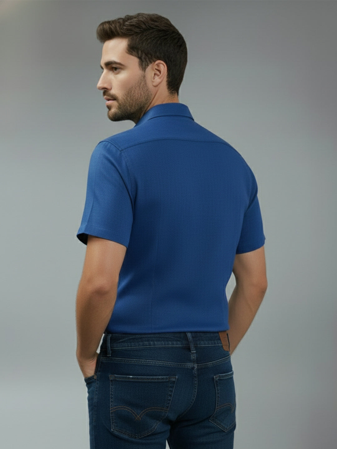 BULL FIRE Half Sleeve Spread Collar Cotton Regular Shirt for men
