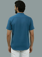 BULL FIRE Half Sleeve Chinese Collar Cotton Regular Fit Shirt For Men