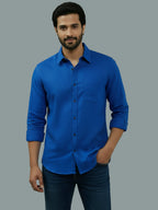 BULL FIRE Spread Collar Full Sleeve Cotton Regular Fit  Shirt for Men