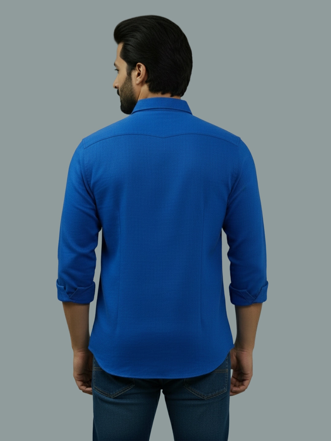 BULL FIRE Spread Collar Full Sleeve Cotton Regular Fit  Shirt for Men