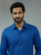 BULL FIRE Spread Collar Full Sleeve Cotton Regular Fit  Shirt for Men