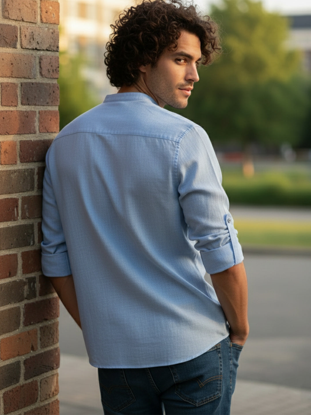 BULL FIRE Zipper Style Pure Cotton Full Sleeve Short Kurta