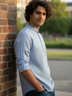 BULL FIRE Zipper Style Pure Cotton Full Sleeve Short Kurta