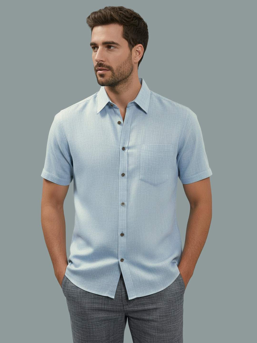 BULL FIRE Half Sleeve Spread Collar Cotton Regular Shirt for men