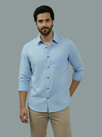 BULL FIRE Spread Collar Full Sleeve Cotton Regular Fit  Shirt for Men