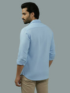 BULL FIRE Spread Collar Full Sleeve Cotton Regular Fit  Shirt for Men