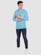 BULL FIRE Men Full Sleeve Roll Up Sleeve Style Spread Collar Pure Cotton Kurta