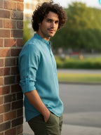 BULL FIRE Zipper Style Pure Cotton Full Sleeve Short Kurta