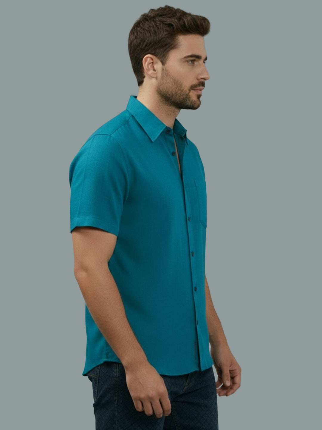 BULL FIRE Half Sleeve Spread Collar Cotton Regular Shirt for men