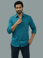 BULL FIRE Spread Collar Full Sleeve Cotton Regular Fit  Shirt for Men