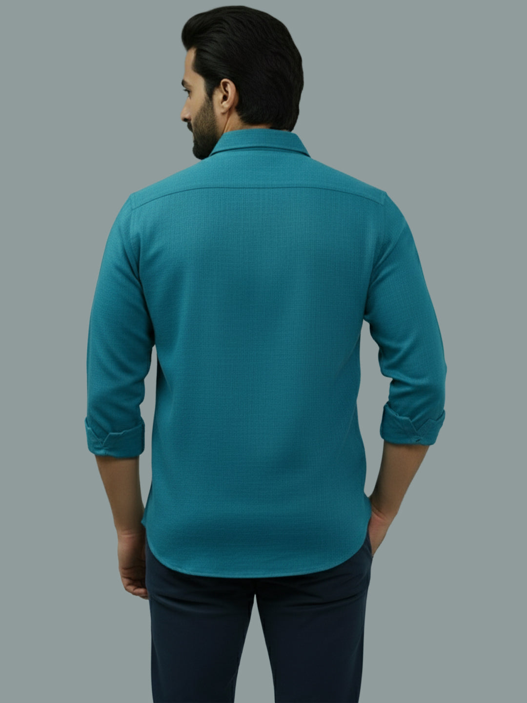 BULL FIRE Spread Collar Full Sleeve Cotton Regular Fit  Shirt for Men