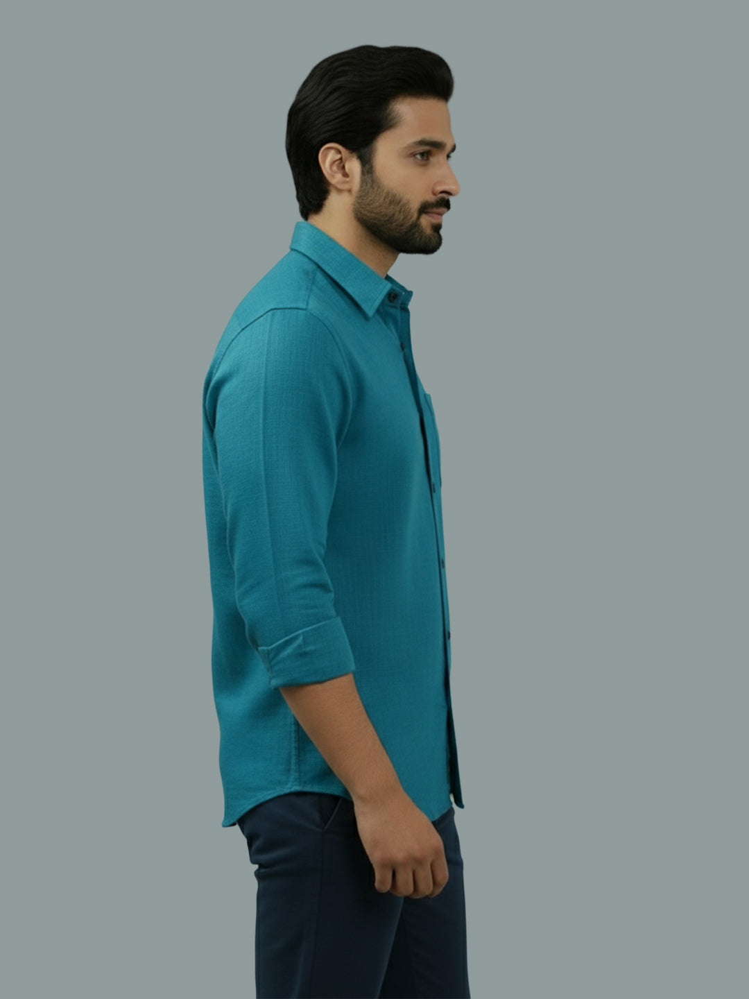 BULL FIRE Spread Collar Full Sleeve Cotton Regular Fit  Shirt for Men