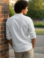 BULL FIRE Zipper Style Pure Cotton Full Sleeve Short Kurta