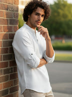 BULL FIRE Zipper Style Pure Cotton Full Sleeve Short Kurta