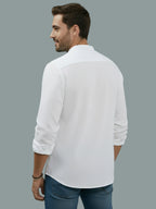 BULL FIRE Chinese Collar Full Sleeve Cotton Regular Fit Shirt For Men
