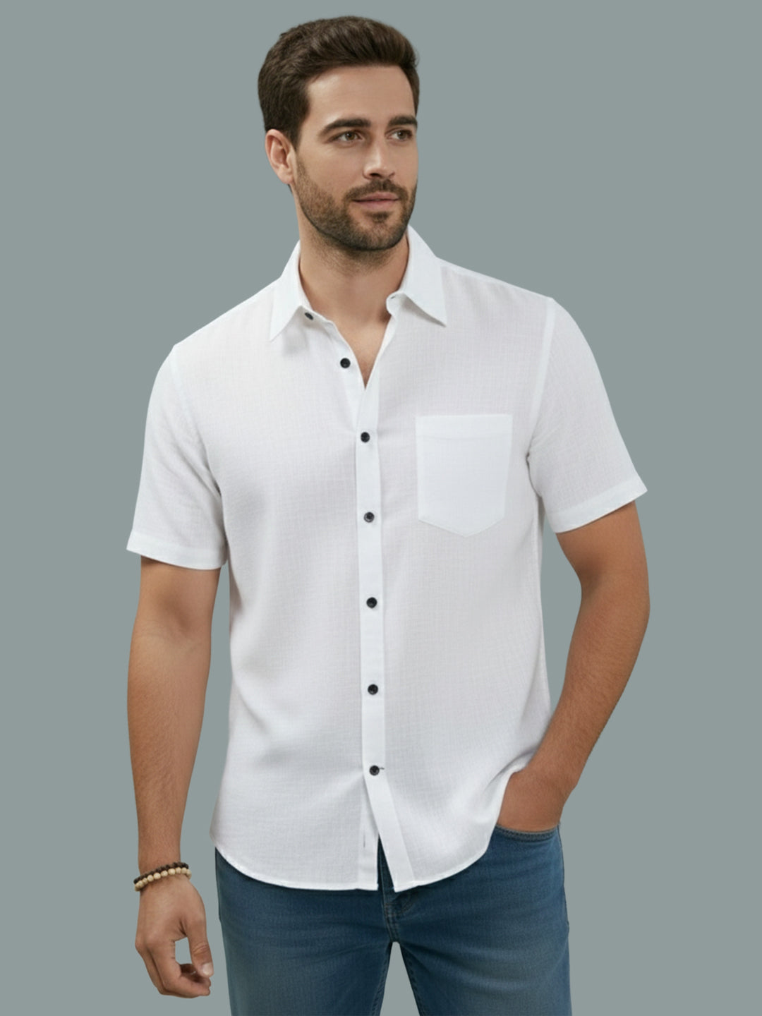 BULL FIRE Half Sleeve Spread Collar Cotton Regular Shirt for men