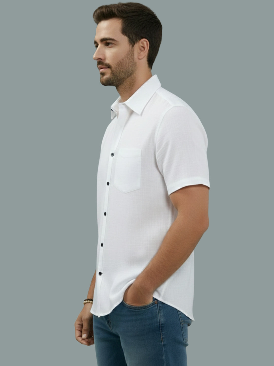 BULL FIRE Half Sleeve Spread Collar Cotton Regular Shirt for men