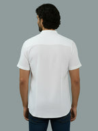 BULL FIRE Half Sleeve Chinese Collar Cotton Regular Fit Shirt For Men