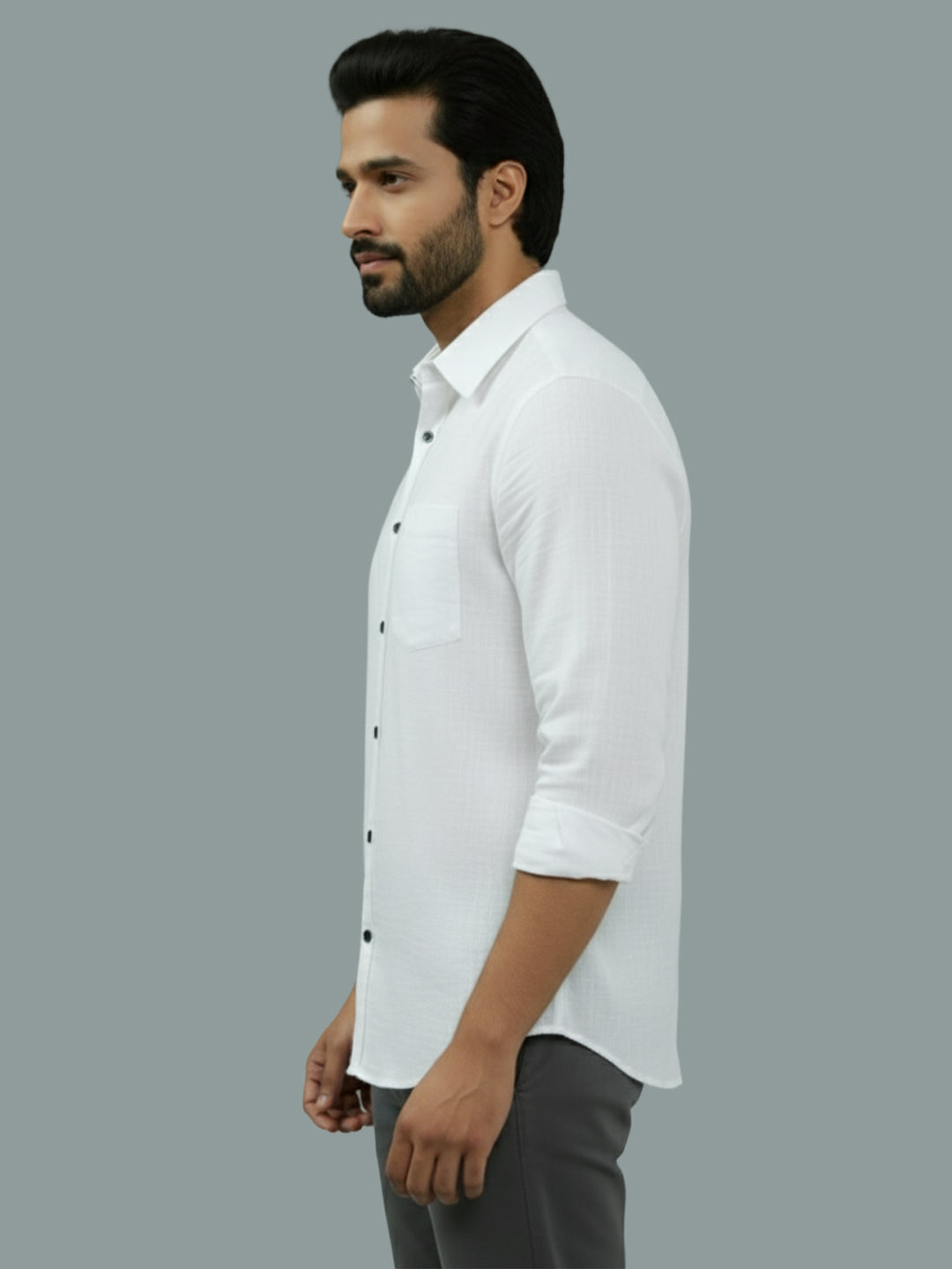 BULL FIRE Spread Collar Full Sleeve Cotton Regular Fit  Shirt for Men