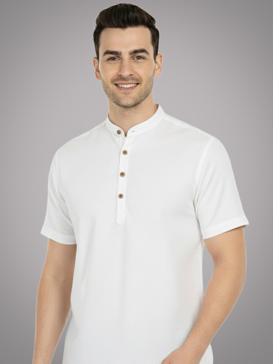 BULL FIRE Half Sleeve Kurta Regular Fit for Men