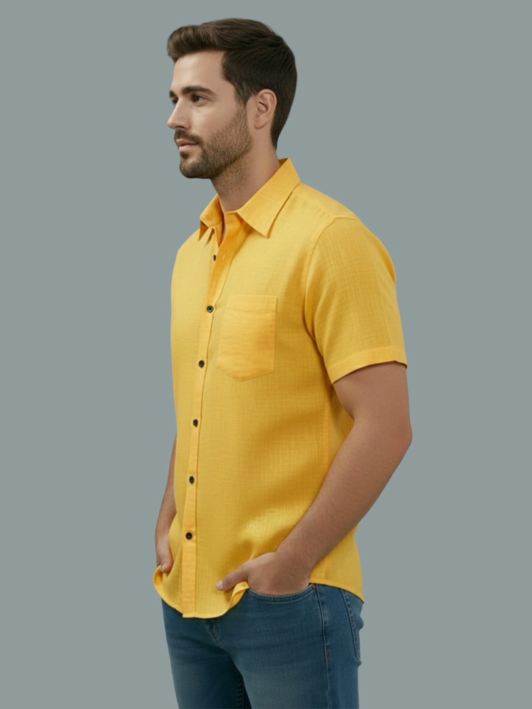 BULL FIRE Half Sleeve Spread Collar Cotton Regular Shirt for men