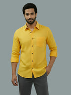 BULL FIRE Spread Collar Full Sleeve Cotton Regular Fit  Shirt for Men