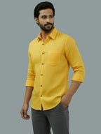 BULL FIRE Spread Collar Full Sleeve Cotton Regular Fit  Shirt for Men