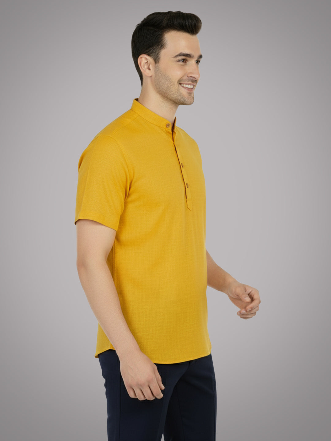 BULL FIRE Half Sleeve Kurta Regular Fit for Men