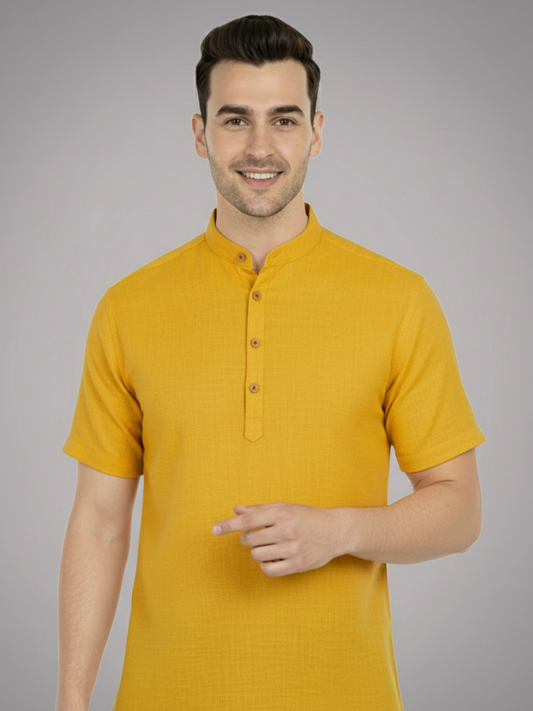 BULL FIRE Half Sleeve Kurta Regular Fit for Men