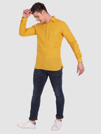 BULL FIRE Men Full Sleeve Roll Up Sleeve Style Spread Collar Pure Cotton Kurta